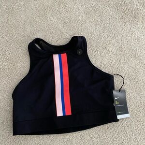Nike Black Sports Bra with Vibrant Stripe